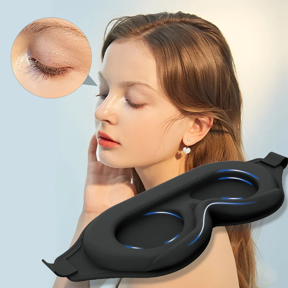 3D Contoured Sleep Mask for Side Sleepers Light Blocking Eye Mask for Women & Men, Soft & Breathable with Adjustable Strap for Travel, Naps & Sleep - Mode Blend