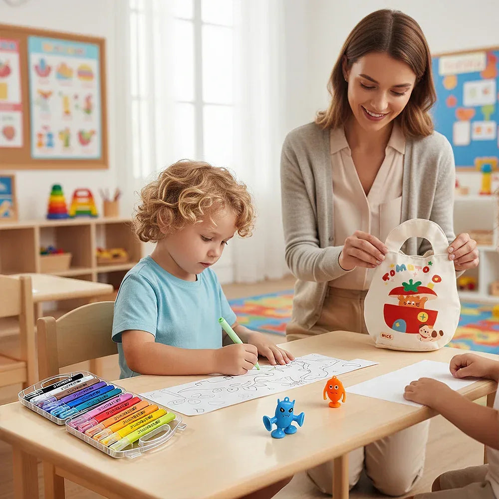 6-Piece Interactive Learning Toy Set with Storage Bag | Brain Teaser Puzzles & Educational Games for Kids Ages 5-8 | Developmental Gift for Problem-Solving, Social Skills & Family Play - Mode Blend