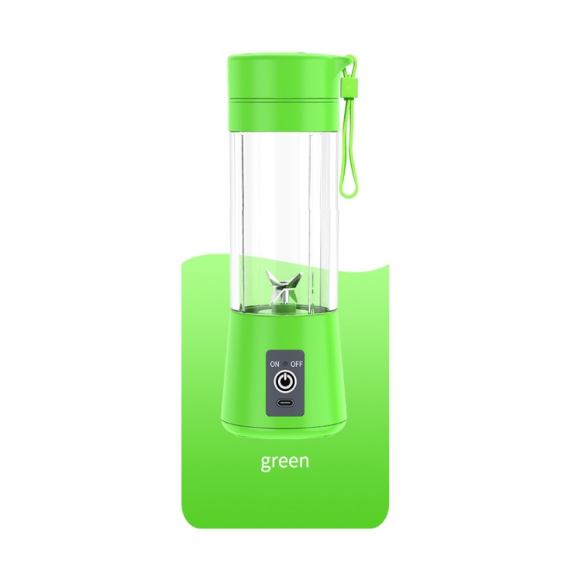 Portable USB Blender Rechargeable, 400ml, 6-Blade, Smoothie & Protein Shake Maker