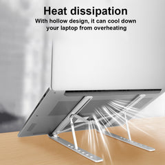 Mode Blend Laptop Stand Aluminum Alloy, Foldable & Lightweight, Adjustable 7 Angles (15°-45°), Ergonomic & Anti-Slip, Heat Dissipation, Supports 10"-15.6" Laptops up to 40 lbs, Perfect for Office, Home, Travel & Study
