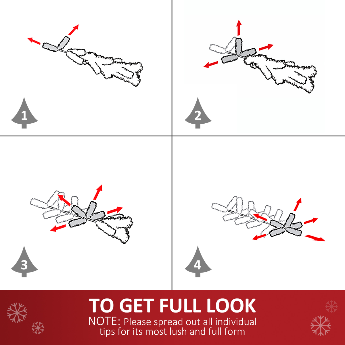 55CM Pre-lit Artificial Christmas Wreath 50 Warm White LEDs, Battery Powered, Indoor Festive Decoration