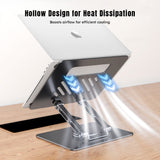 Mode Blend Adjustable Laptop Stand with 360° Rotating Base, Ergonomic Foldable Computer Stand for Desk, Compatible with Laptops/Tablets 11-17.3 Inches, Black and Grey - Mode Blend