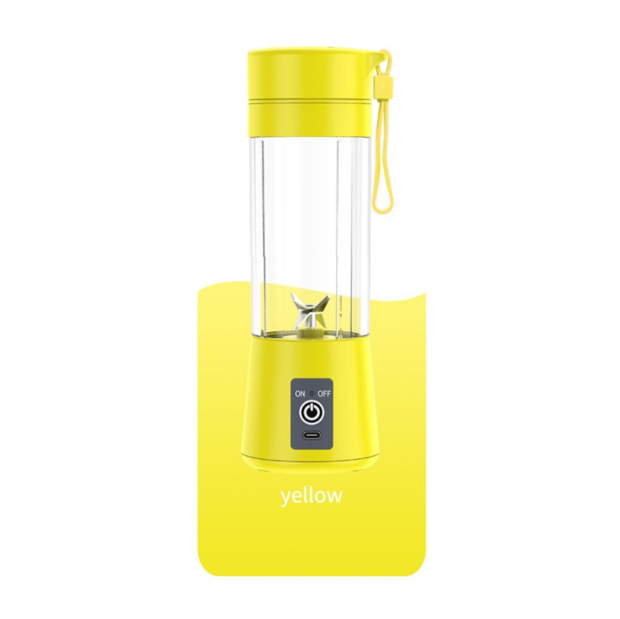 MODE BLEND Portable USB Blender Rechargeable, 400ml, 6-Blade, Smoothie & Protein Shake Maker
