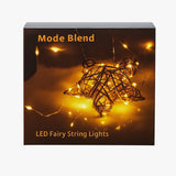 LED Copper Wire String Lights Mini 3AA Battery Operated/Powered Copper Wire LED Firefly Lights for Bedroom Decoration Wedding Home Christmas Parties Holiday (White, 5M - 50LED) [Energy Class A] - Mode Blend