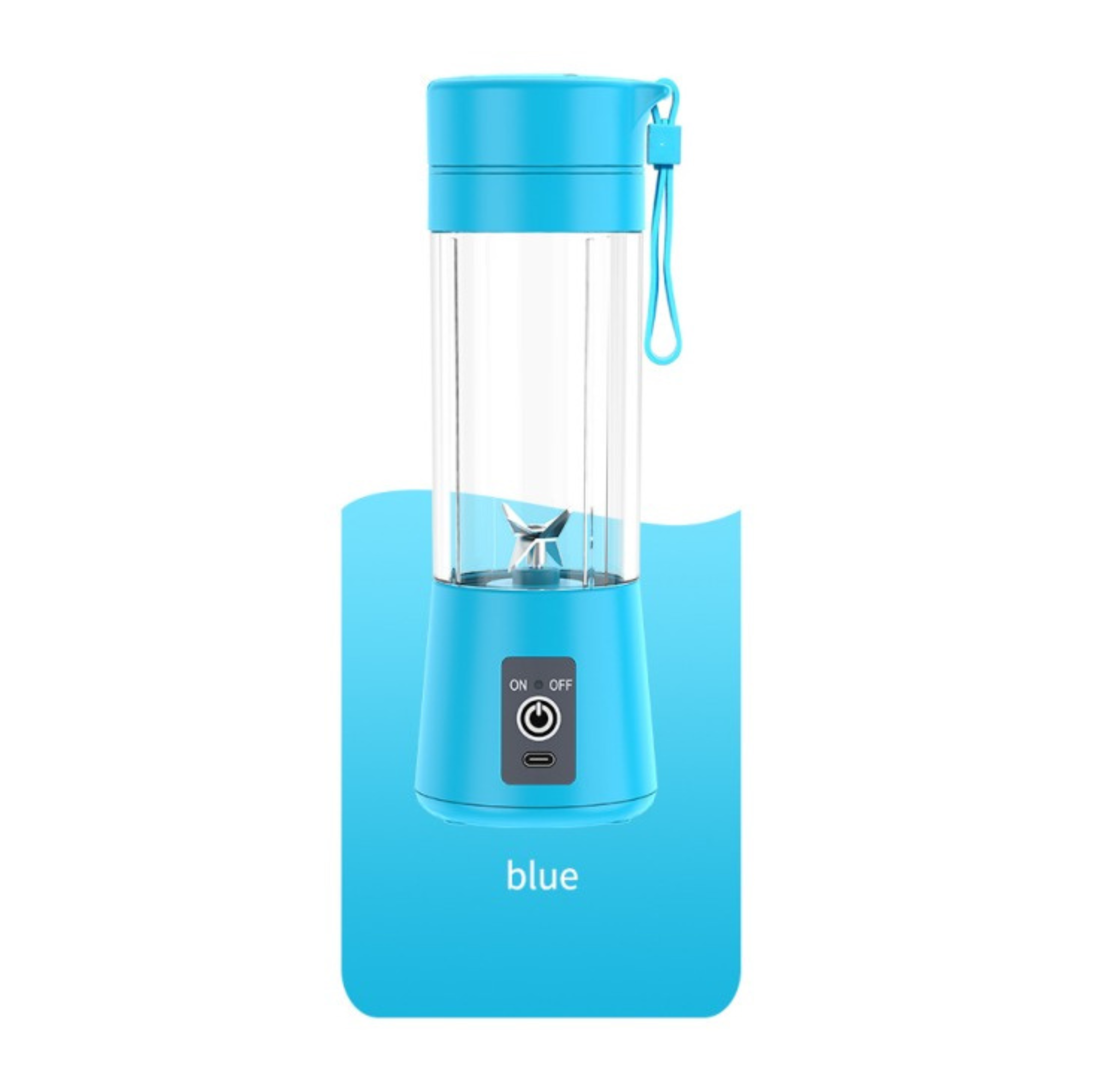 MODE BLEND Portable USB Blender Rechargeable, 400ml, 6-Blade, Smoothie & Protein Shake Maker
