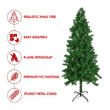6ft Artificial Christmas Tree – Full & Realistic Branches, Easy Assembly Holiday Tree for Indoor Home Décor, With Sturdy Metal Stand - Mode Blend