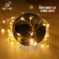 LED Copper Wire String Lights Mini 3AA Battery Operated/Powered Copper Wire LED Firefly Lights for Bedroom Decoration Wedding Home Christmas Parties Holiday (White, 5M - 50LED) [Energy Class A] - Mode Blend