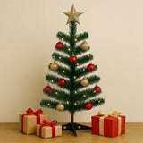 2ft Artificial Christmas Tree with Metal Stand – Compact Tabletop Holiday Xmas Decor for Home, Office & Indoor Festive Display - Mode Blend