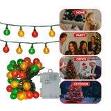 Globe Fairy String Lights 26ft – 60 Multicolour LED Bulbs, Waterproof, Battery Operated, 7 Lighting Modes for Indoor & Outdoor Decoration | Wedding, Diwali, Christmas, Party Decor - Mode Blend