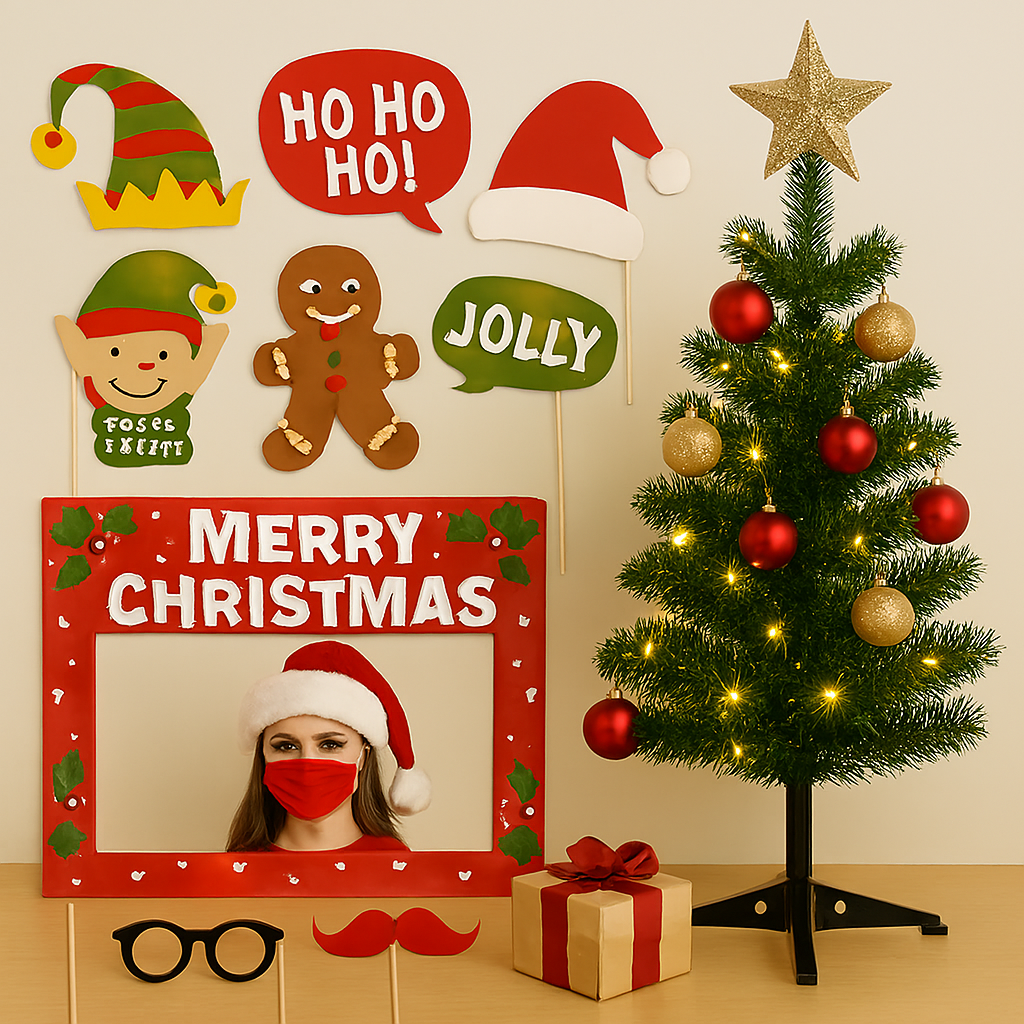 2ft Artificial Christmas Tree with Metal Stand – Compact Tabletop Holiday Xmas Decor for Home, Office & Indoor Festive Display