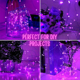 LED Copper Wire String Lights Mini 3AA Battery Operated/Powered Copper Wire LED Firefly Lights for Bedroom Decoration Wedding Home Christmas Parties Holiday (White, 5M - 50LED) [Energy Class A] - Mode Blend