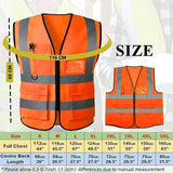High Visibility Reflective Safety Vest, Work Waistcoat with Reflective Tape Strips for Road Construction & Safety Use - Mode Blend