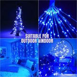 LED Copper Wire String Lights Mini 3AA Battery Operated/Powered Copper Wire LED Firefly Lights for Bedroom Decoration Wedding Home Christmas Parties Holiday (White, 5M - 50LED) [Energy Class A] - Mode Blend