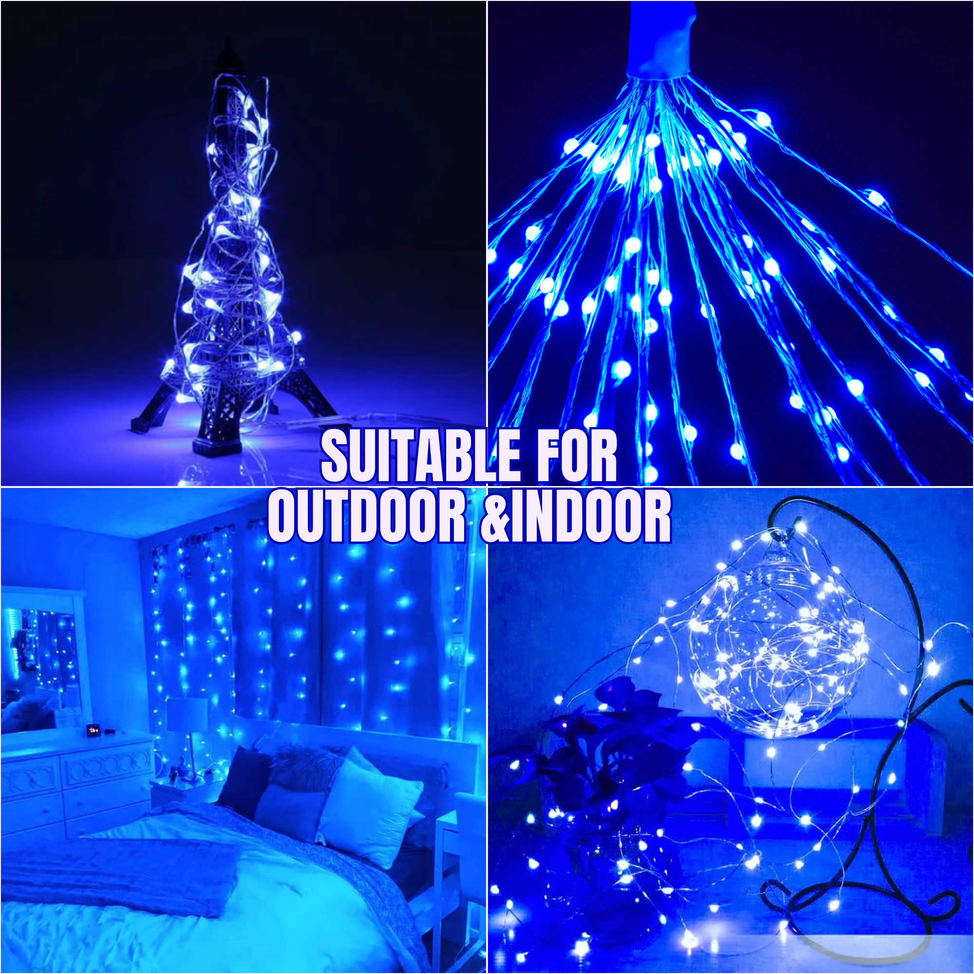 Battery Operated LED Fairy Lights in Warm White & Multi-Color for Wedding Decorations