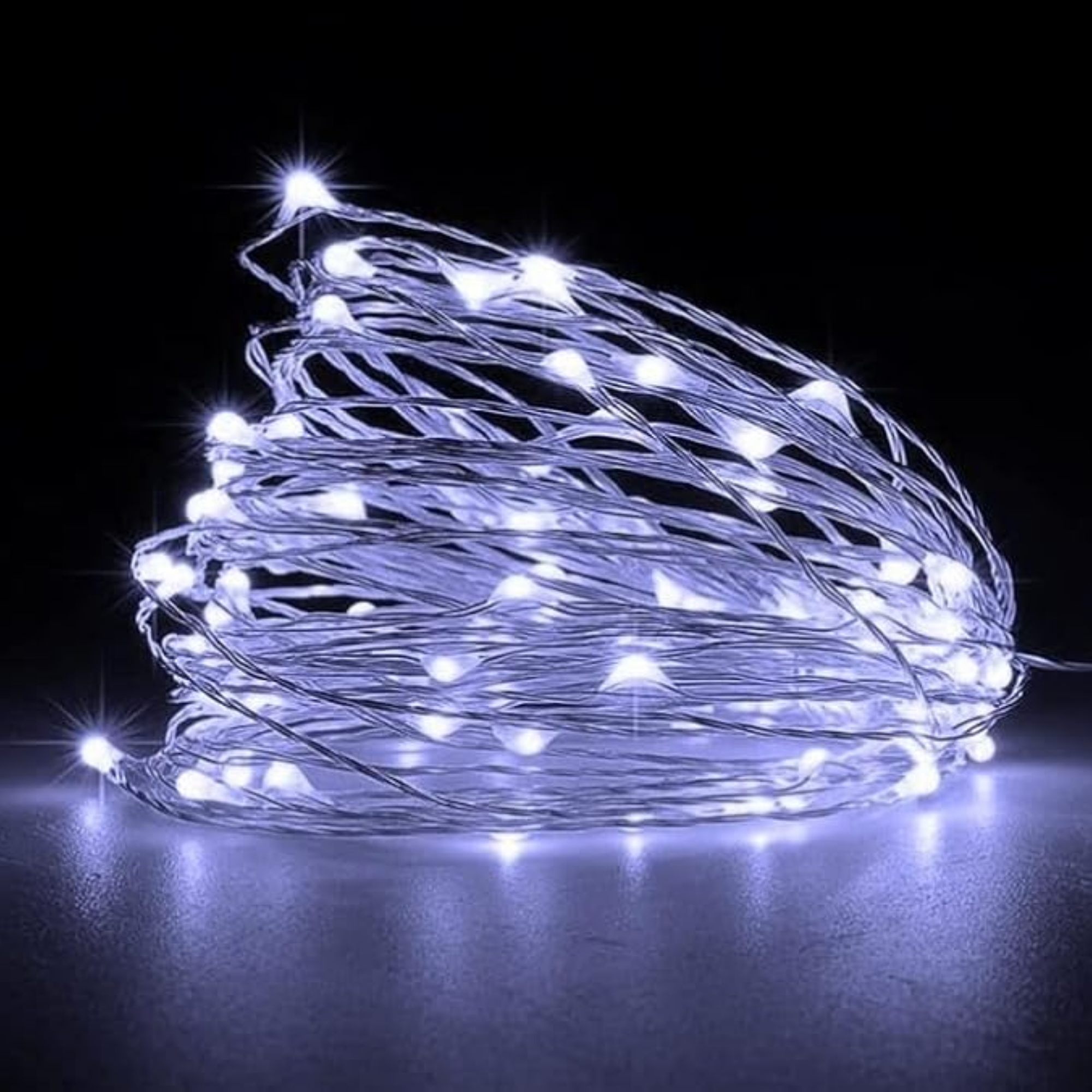 Decorative Copper Wire LED Fairy Lights, Waterproof & Battery Operated