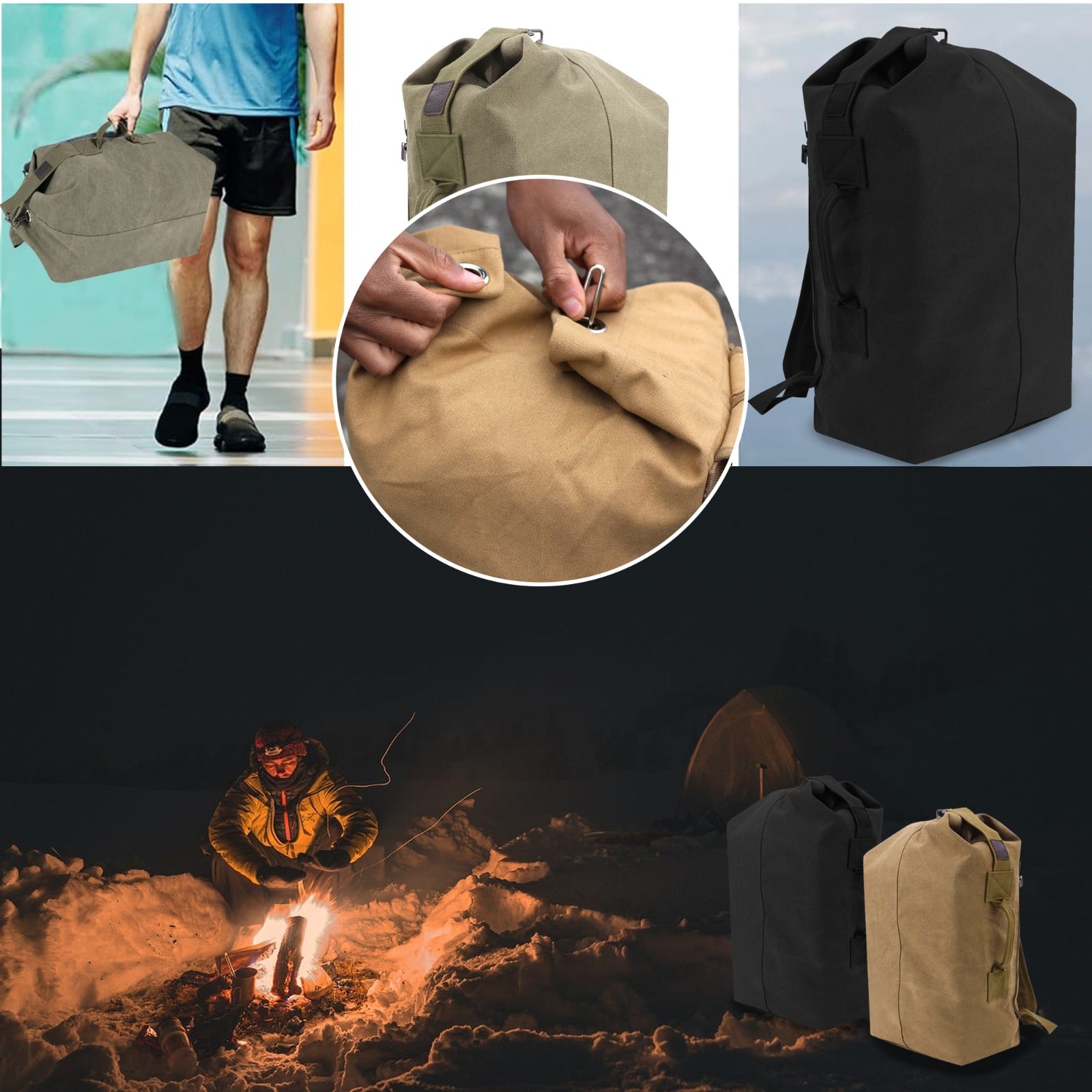 Mode Blend 30L Duffel Backpack + Free Tote Bag – Travel Ready Combo