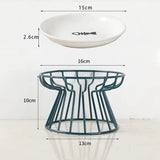 Mode Blend Pet Ceramic Bowl with Elevated Stand - Dog & Cat Feeding Dish, Snack Plate, Neck Protector, Nordic Style - Mode Blend