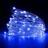LED Copper Wire String Lights Mini 3AA Battery Operated/Powered Copper Wire LED Firefly Lights for Bedroom Decoration Wedding Home Christmas Parties Holiday (White, 5M - 50LED) [Energy Class A] - Mode Blend