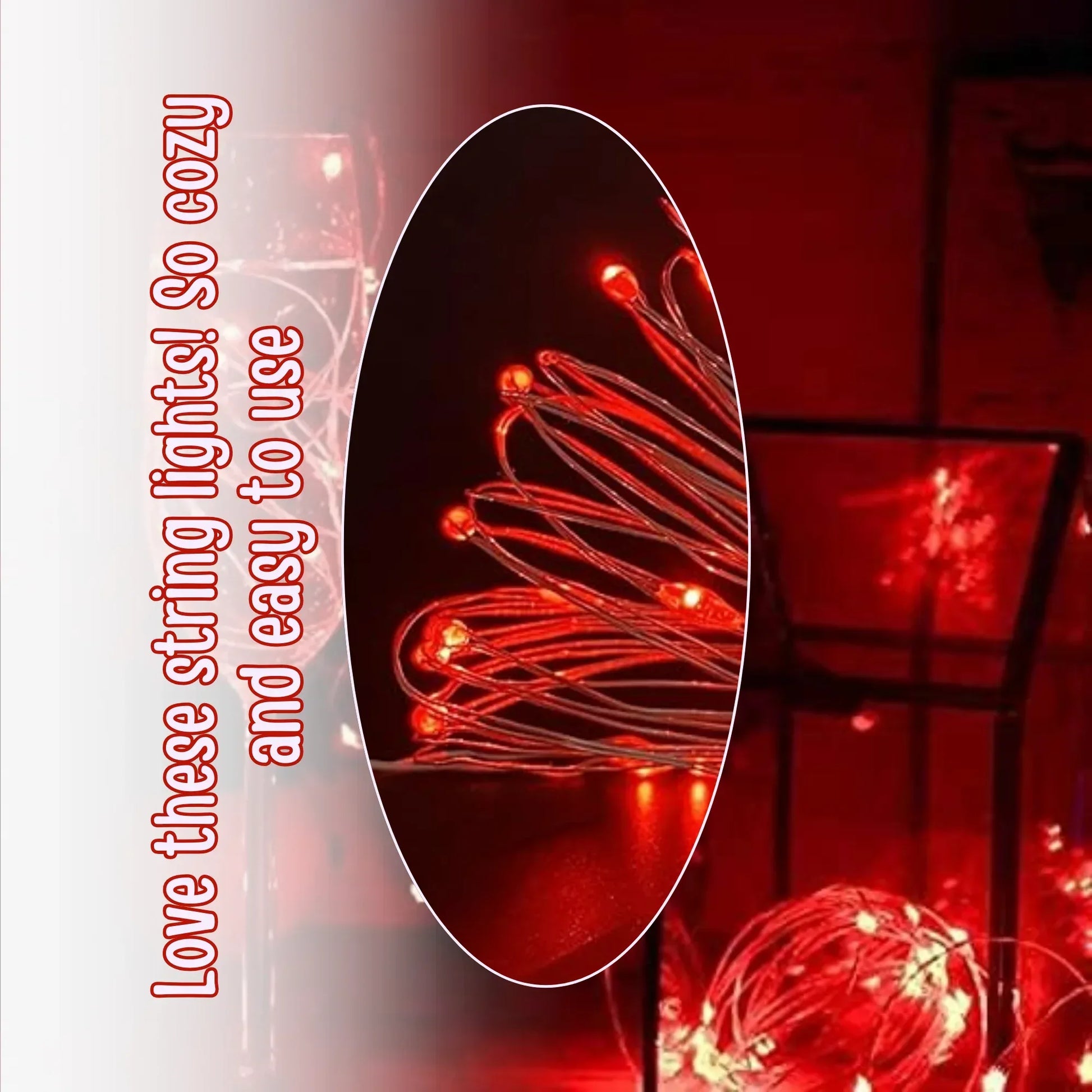 LED Copper Wire String Lights Mini 3AA Battery Operated/Powered Copper Wire LED Firefly Lights for Bedroom Decoration Wedding Home Christmas Parties Holiday (White, 5M - 50LED) [Energy Class A] - Mode Blend