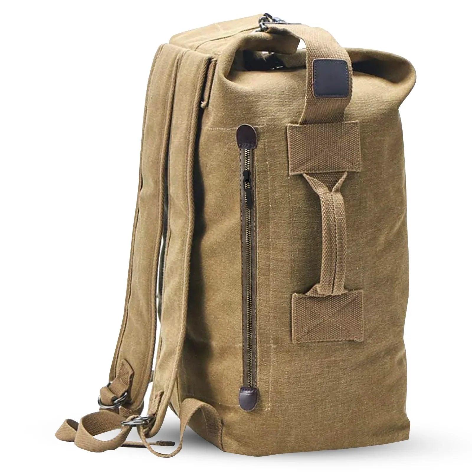 Military Duffel Bag Top Load Double Strap Army Travel Tactical Canvas Backpack for Outdoor 30L - Mode Blend