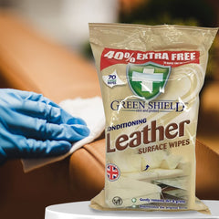 Clean, condition, and protect leather easily with Mode Blend Green Shield Care & Protect Wipes