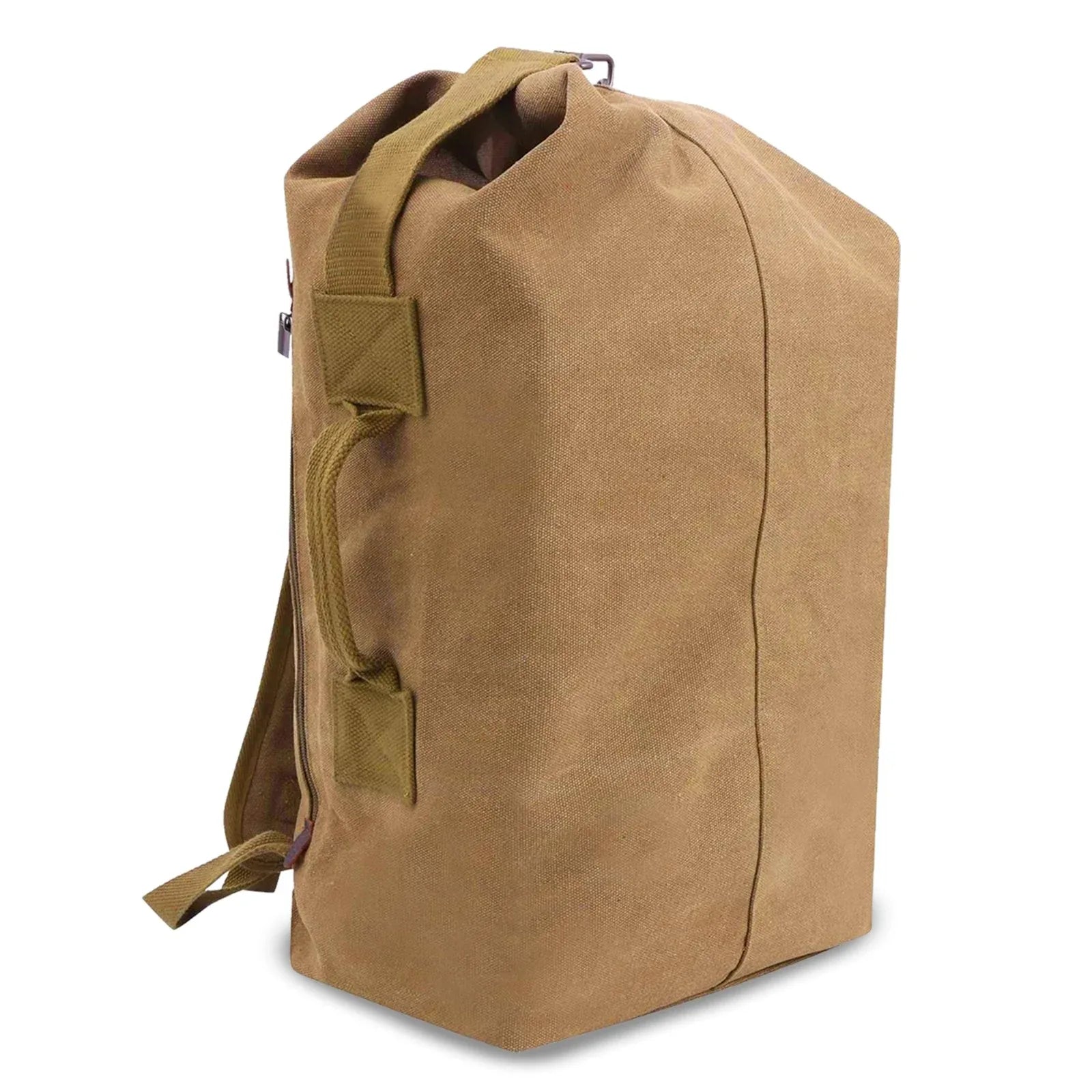 Military Duffel Bag Top Load Double Strap Army Travel Tactical Canvas Backpack for Outdoor 30L - Mode Blend