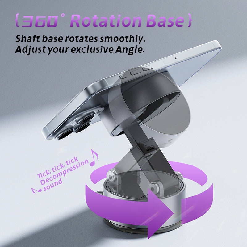 Mode Blend Magnetic Suction Foldable Portable 2025 Vacuum Magnetic Phone Holder for Car, Gym, and Shower Available in Black, Gray, and White