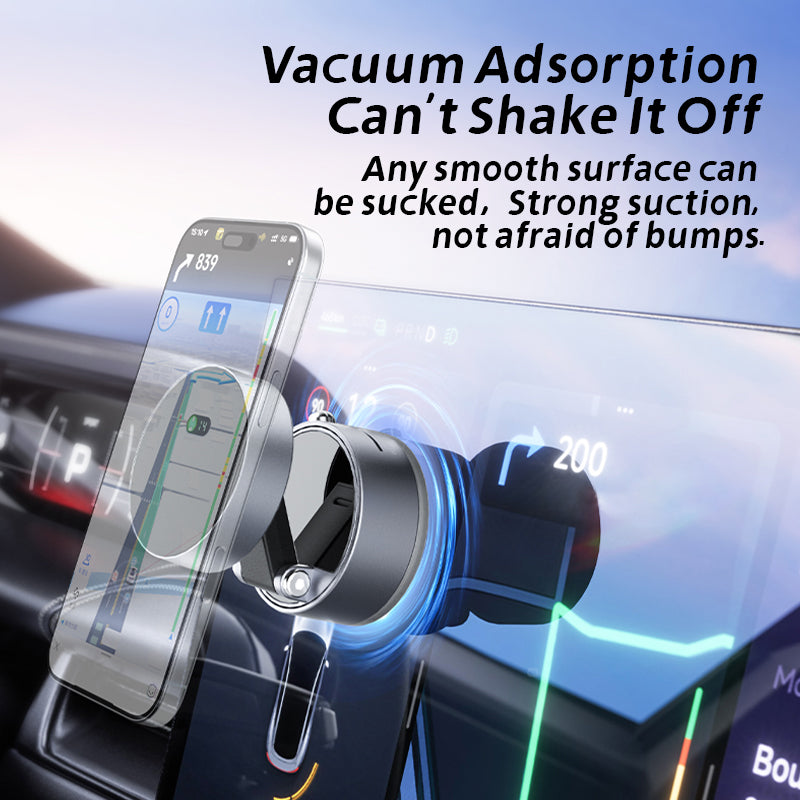 Mode Blend Magnetic Suction Foldable Portable 2025 Vacuum Magnetic Phone Holder for Car, Gym, and Shower Available in Black, Gray, and White