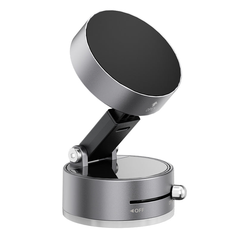 Mode Blend Magnetic Suction Foldable Portable 2025 Vacuum Magnetic Phone Holder for Car, Gym, and Shower Available in Black, Gray, and White