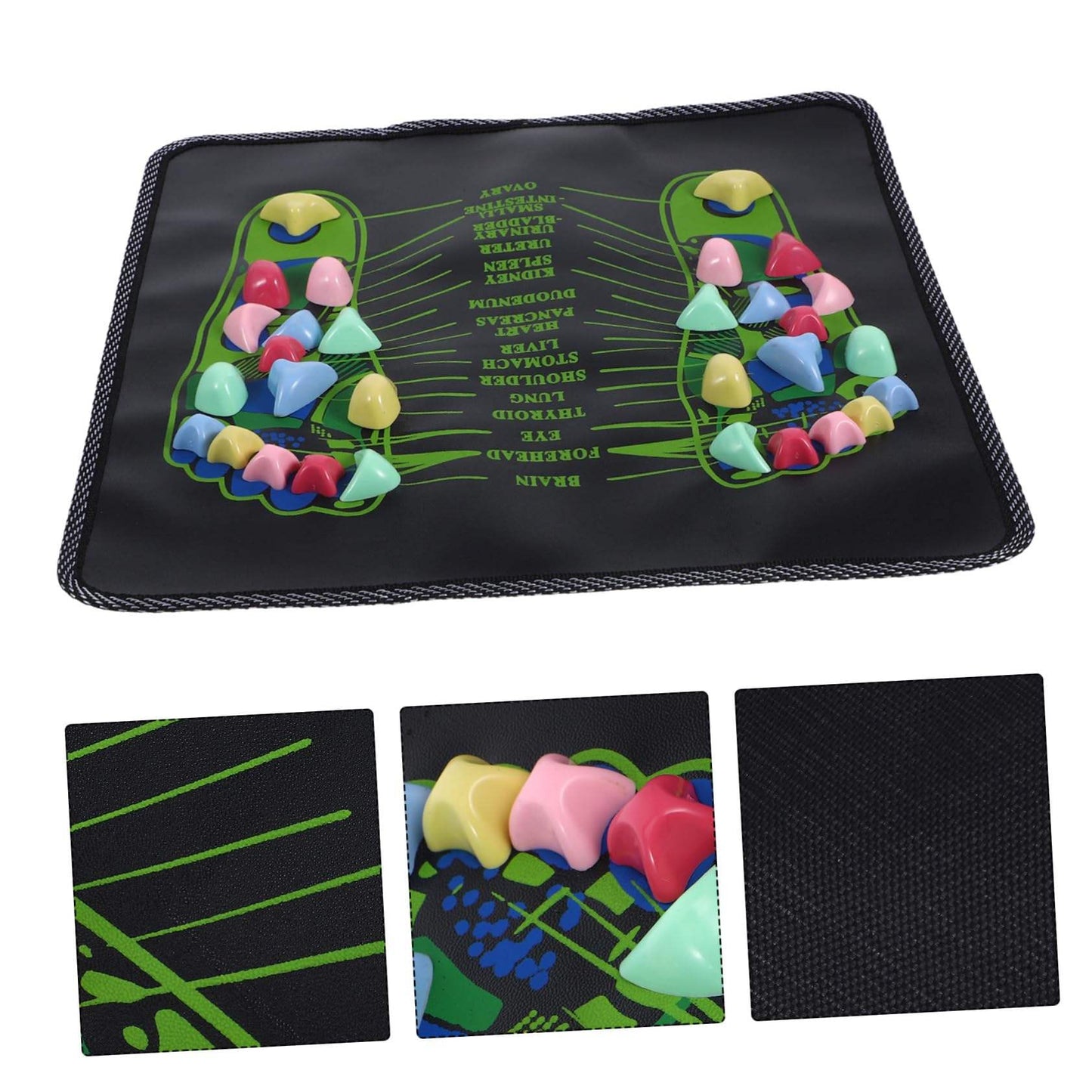 PVC Reflexology Foot Massage Mat: 35×35cm Acupressure Pad - Mode Blend