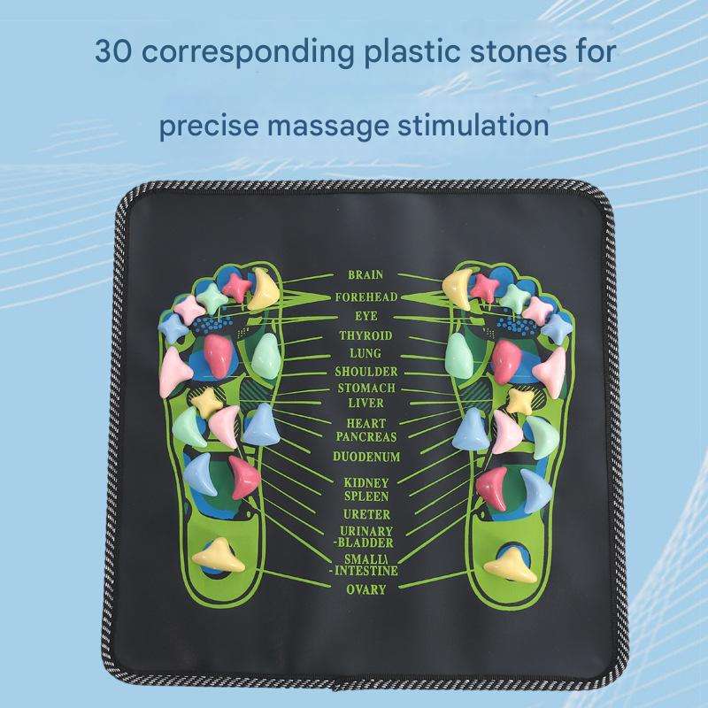 PVC Reflexology Foot Massage Mat: 35×35cm Acupressure Pad - Mode Blend