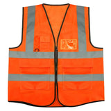 High Visibility Reflective Safety Vest, Work Waistcoat with Reflective Tape Strips for Road Construction & Safety Use - Mode Blend