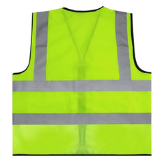 Back view of Mode Blend High Visibility Work Waistcoat featuring durable reflective detailing
