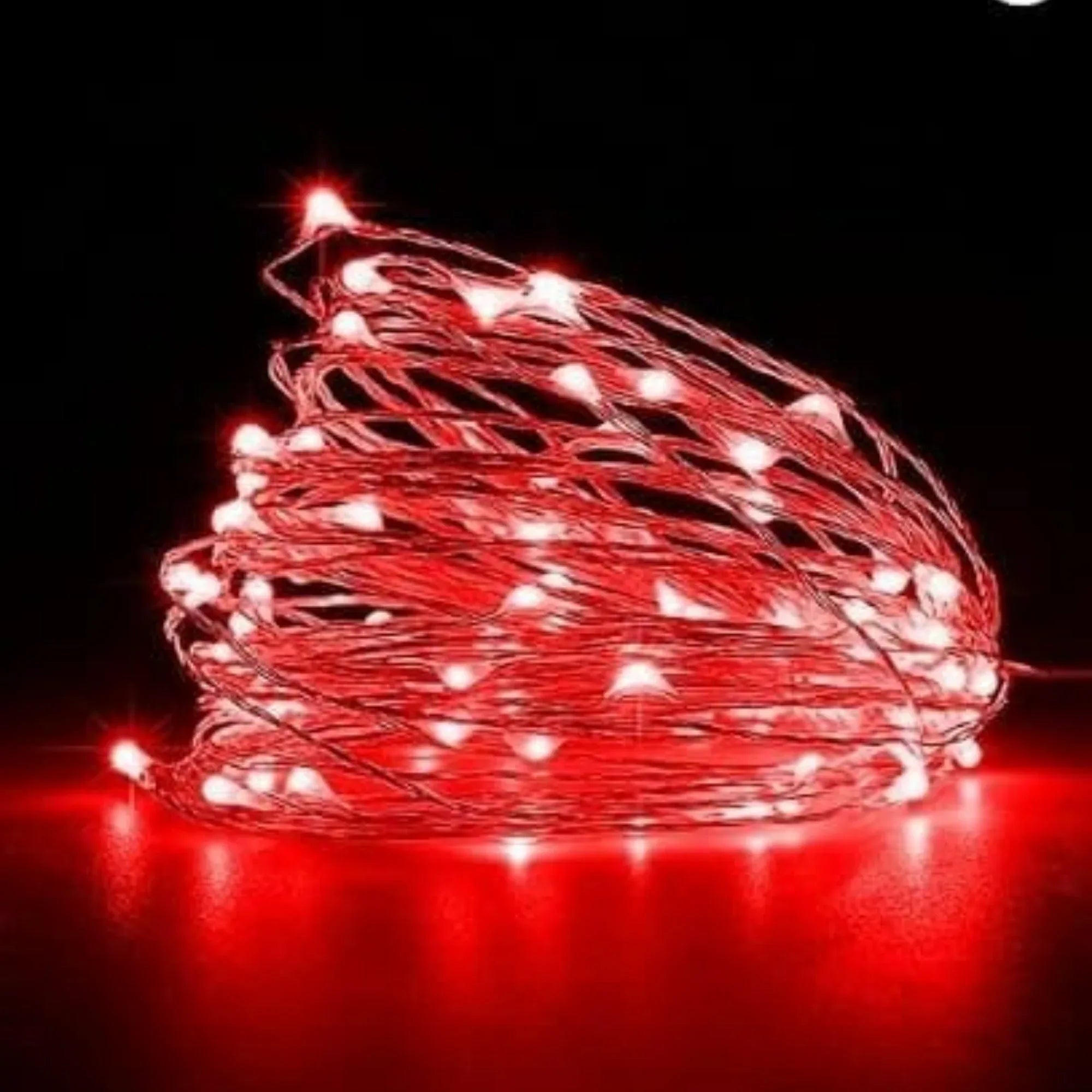 LED Copper Wire String Lights Mini 3AA Battery Operated/Powered Copper Wire LED Firefly Lights for Bedroom Decoration Wedding Home Christmas Parties Holiday (White, 5M - 50LED) [Energy Class A] - Mode Blend