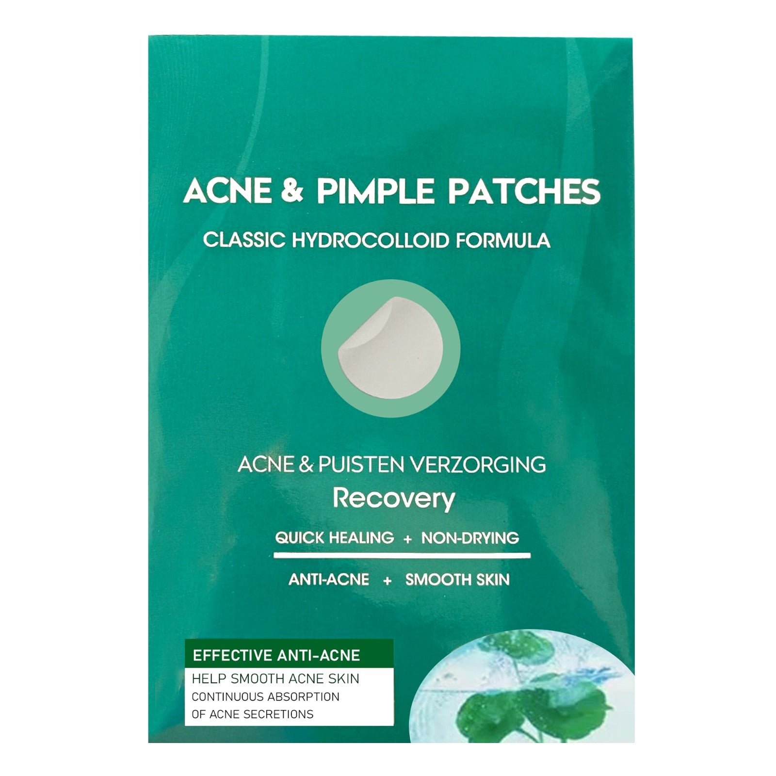 Demonstration of Mode Blend Acne Healing Patches on a clean, clear skin surface, highlighting their invisibility and makeup-friendly design