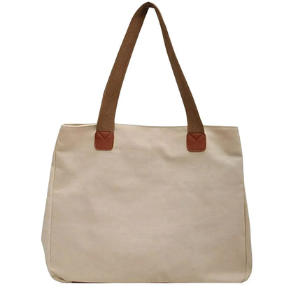 Mode Blend Canvas Multi-Purpose Plain Tote Bag for Women, Pack of 1 - Mode Blend