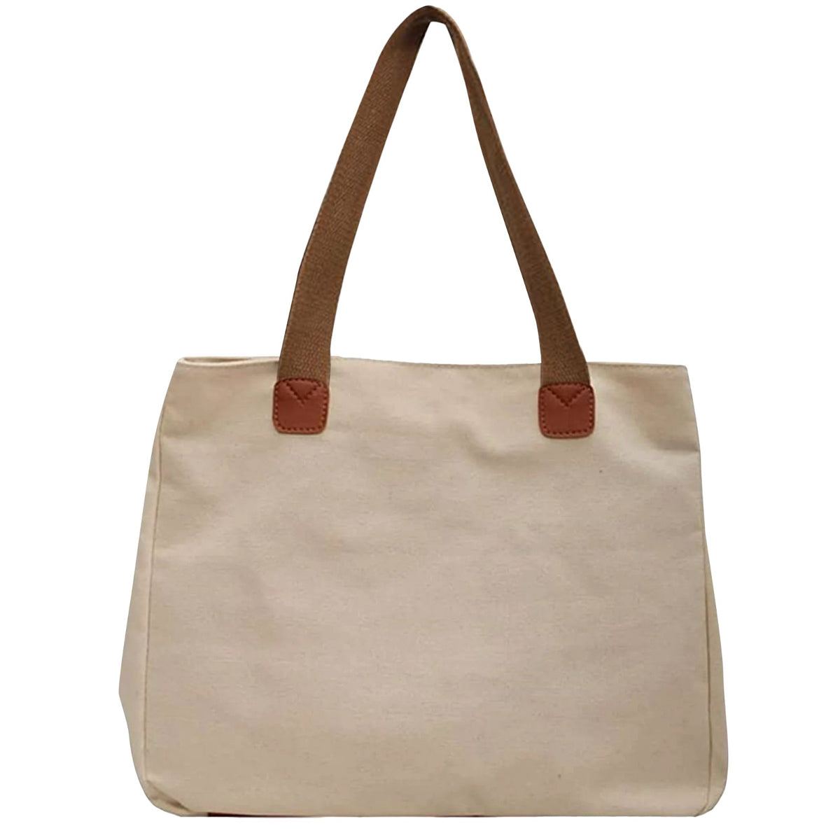 Mode Blend plain canvas tote bag in beige color, perfect for women, versatile for shopping, travel, and daily use