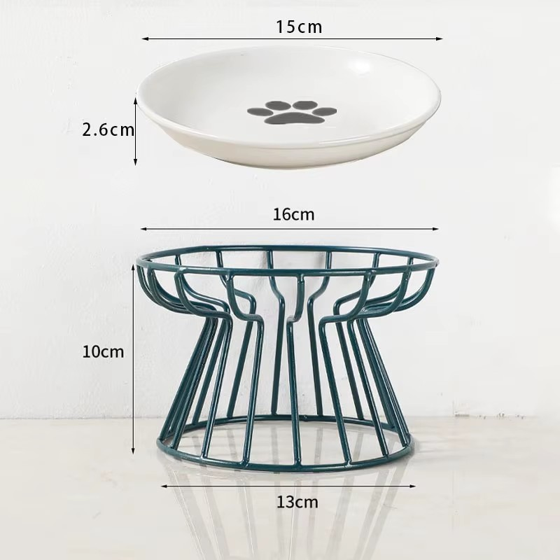 Side view of the Mode Blend pet feeding dish with raised stand for comfortable eating