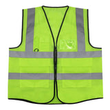 High Visibility Reflective Safety Vest, Work Waistcoat with Reflective Tape Strips for Road Construction & Safety Use - Mode Blend