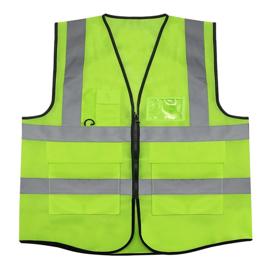 High Visibility Reflective Safety Vest, Work Waistcoat with Reflective Tape Strips for Road Construction & Safety Use - Mode Blend