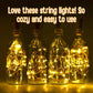 LED Copper Wire String Lights Mini 3AA Battery Operated/Powered Copper Wire LED Firefly Lights for Bedroom Decoration Wedding Home Christmas Parties Holiday (White, 5M - 50LED) [Energy Class A] - Mode Blend