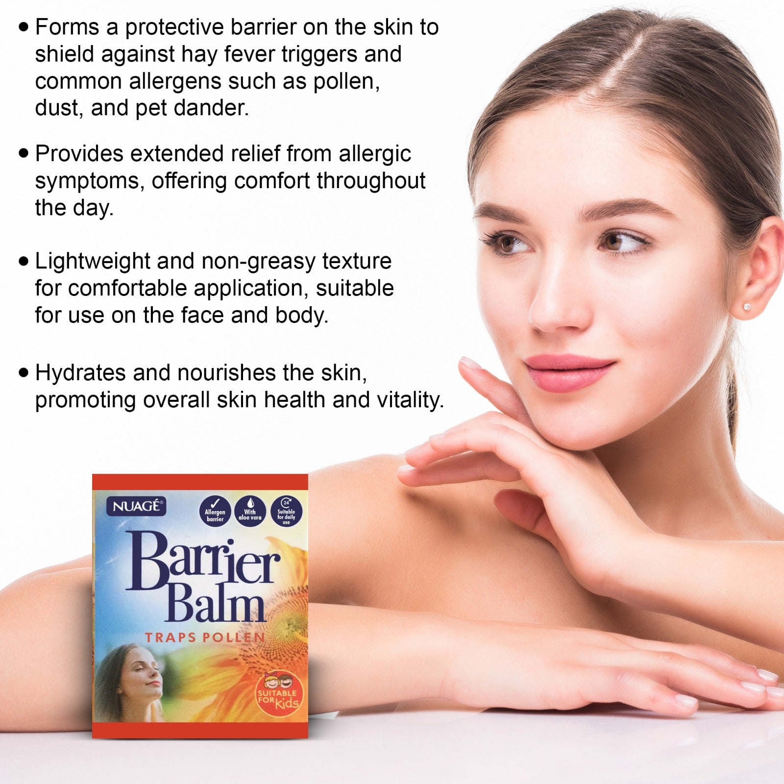 Pollen-trapping Hayfever Balm by Mode Blend, 2 Pack, 50g - Stay protected from allergies daily.