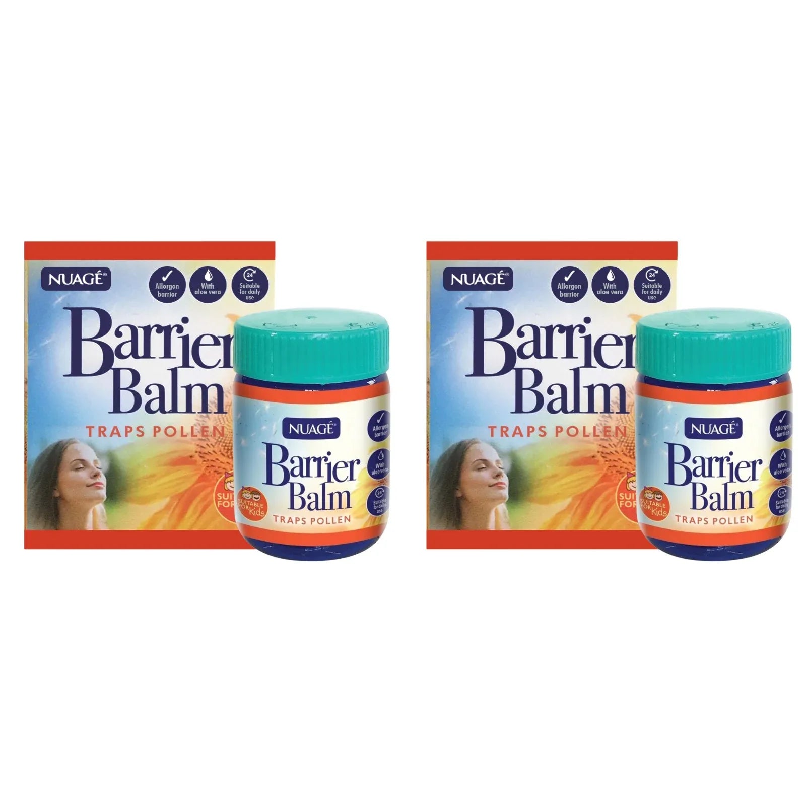 Mode Blend Nuage Hayfever & Allergy Relief Barrier Balm | Traps Pollen, 2 Pack,50gram - Mode Blend