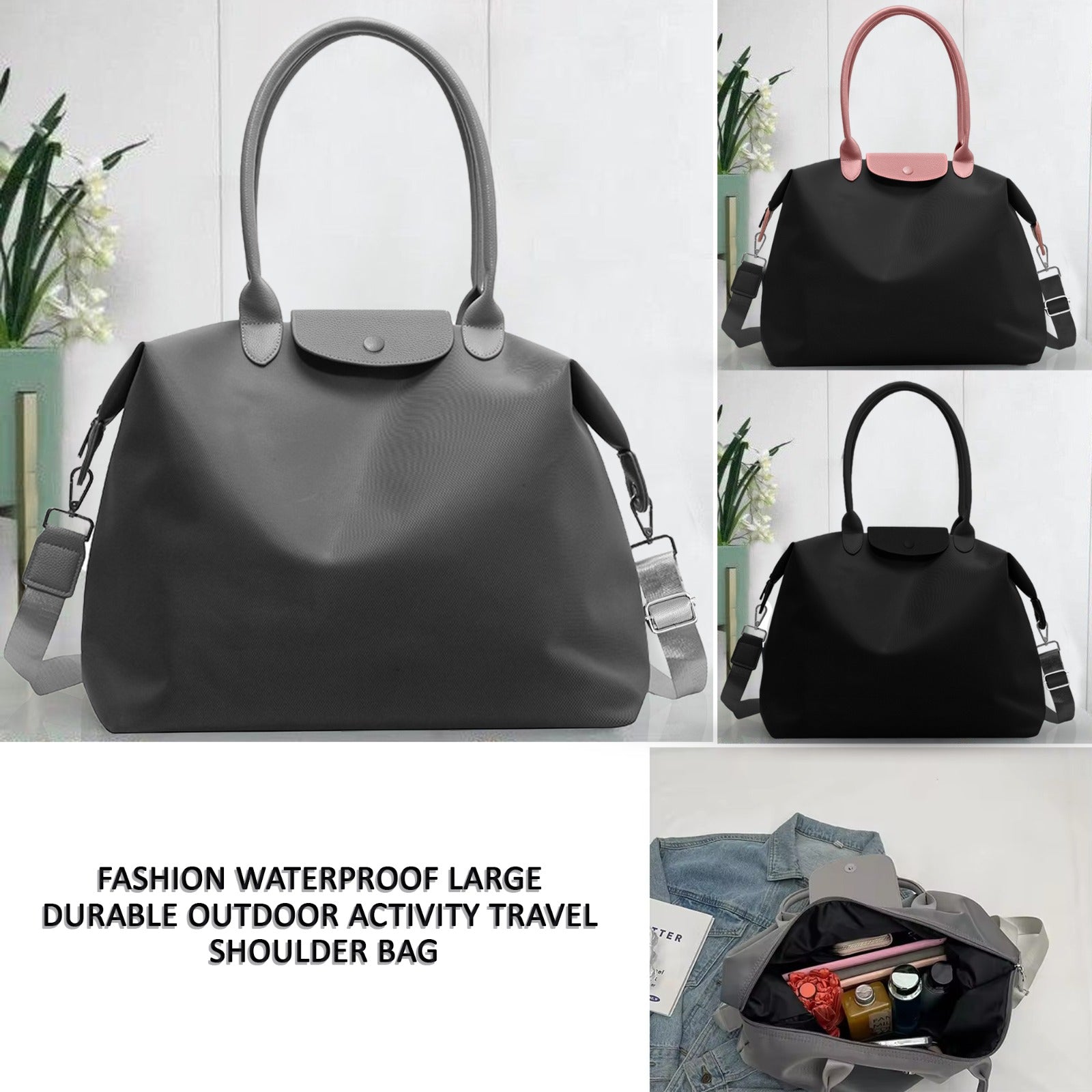 Elegant Mode Blend Waterproof Oxford Travel Shoulder Bag, designed for women who value style and practicality during travel or business trips