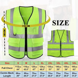 High Visibility Reflective Safety Vest, Work Waistcoat with Reflective Tape Strips for Road Construction & Safety Use - Mode Blend