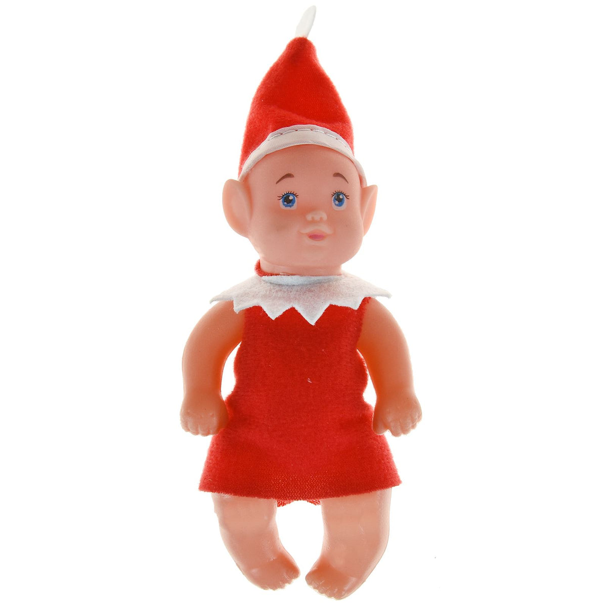 Elves Behavin Badly Vinyl Baby Elf Red Outfit, 5" Christmas Decoration Dolls, 5-Pack