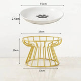 Mode Blend Pet Ceramic Bowl with Elevated Stand - Dog & Cat Feeding Dish, Snack Plate, Neck Protector, Nordic Style - Mode Blend