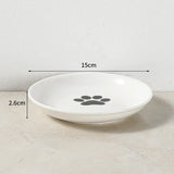 Mode Blend Pet Ceramic Bowl with Elevated Stand - Dog & Cat Feeding Dish, Snack Plate, Neck Protector, Nordic Style - Mode Blend