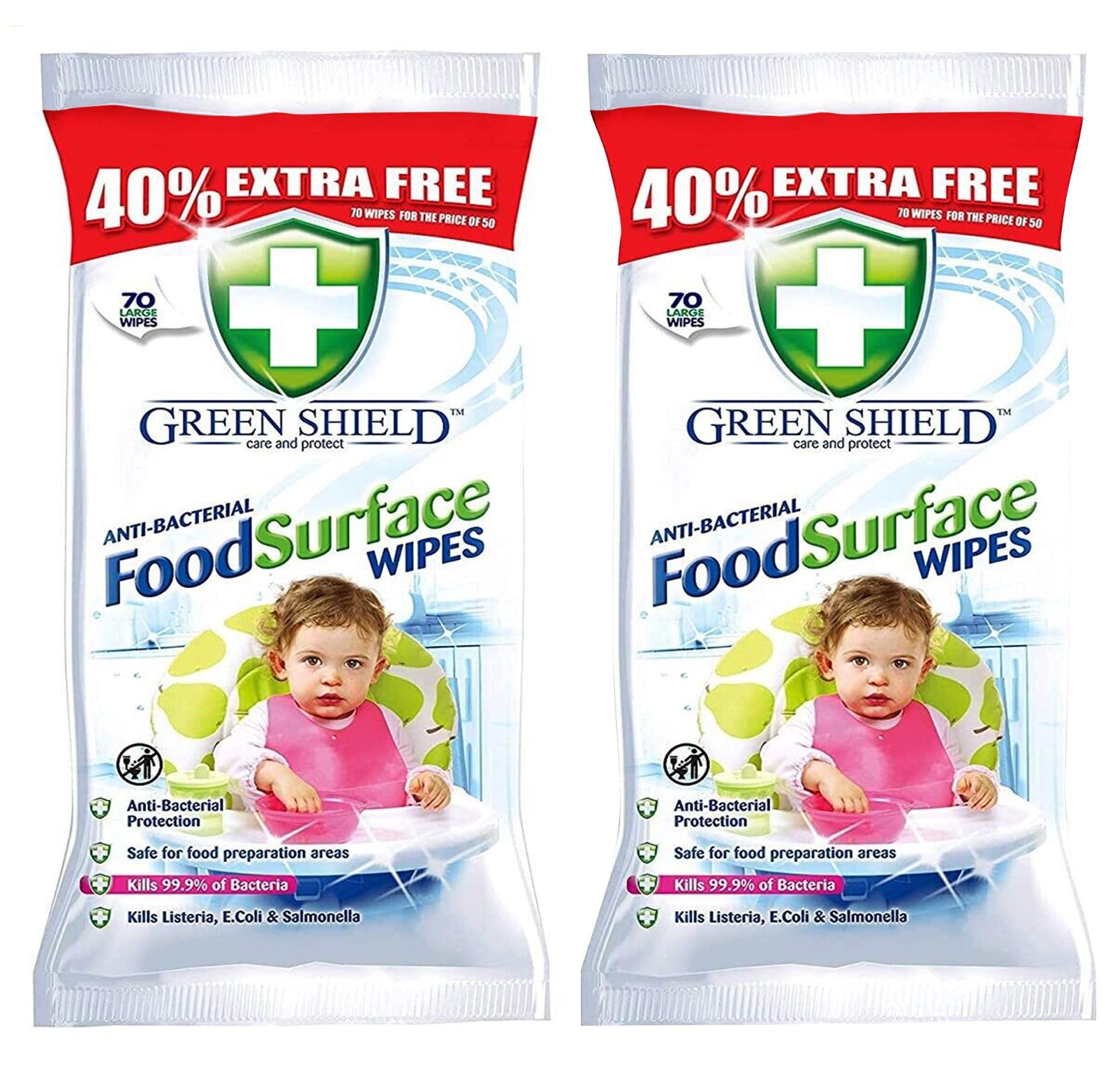 Mode Blend Green Shield anti-bacterial wipes for daily food surface cleaning