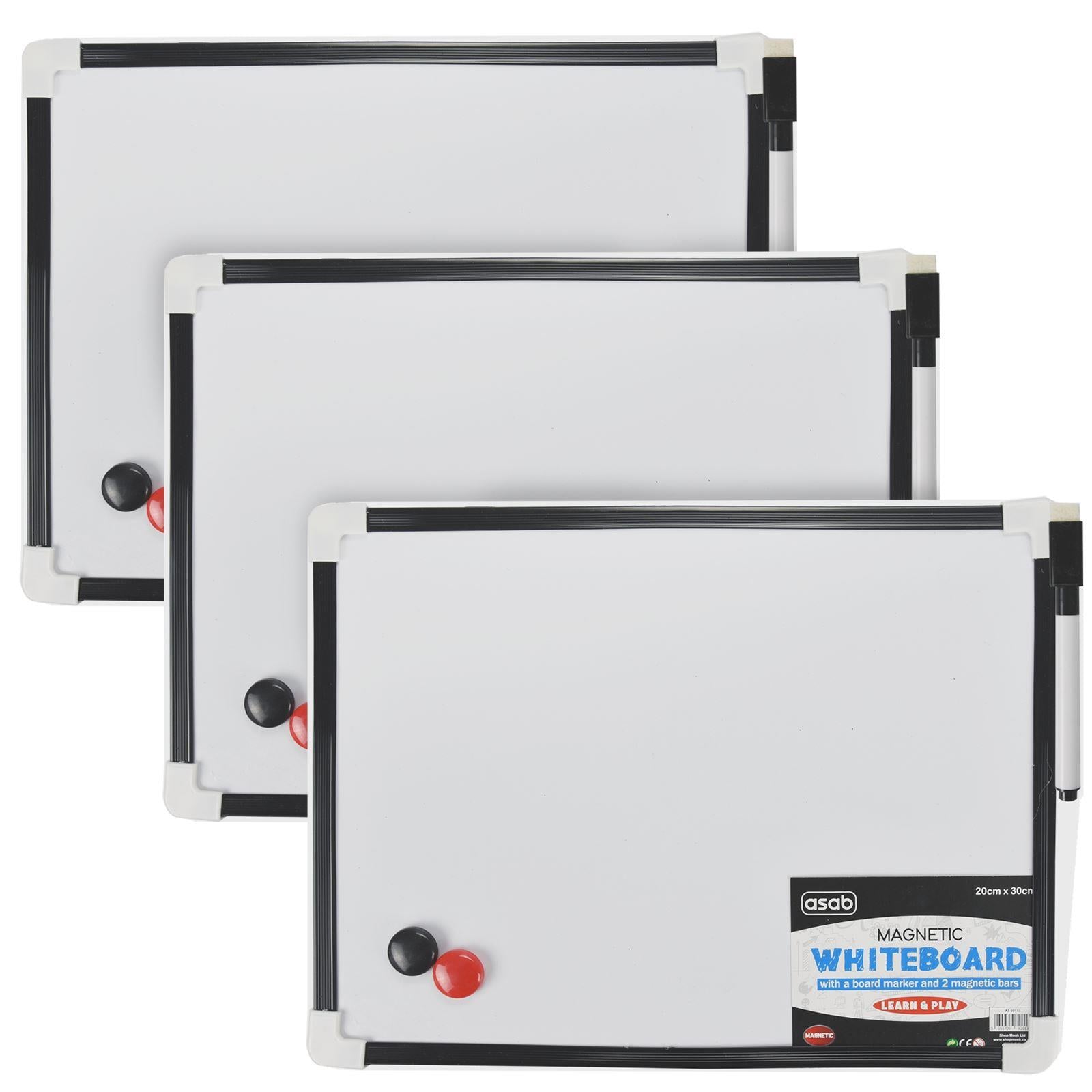 A4 Magnetic Dry Wipe Whiteboard with Pen, Eraser & Magnets – Portable Message Board for Home, Office & Kids Learning